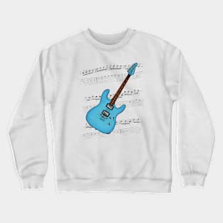 Guitar Tab Electric Guitarist Music Notation Musician (Blue) Crewneck Sweatshirt